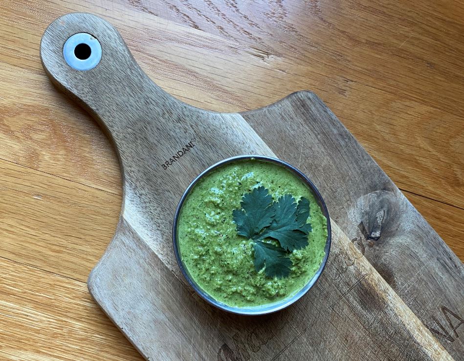 Cilantro-Mint-Curry Leaves Chutney